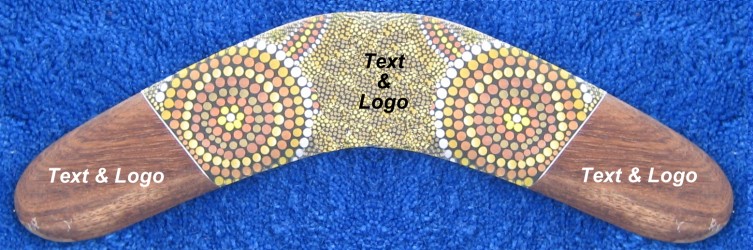 Full Color Printed Corporate Boomerang, dot art