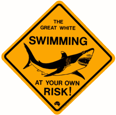 shark road sign