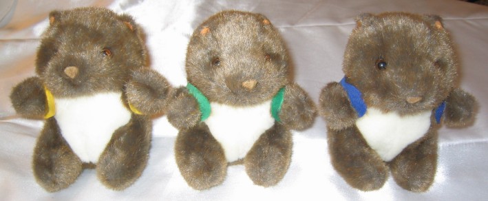 3.5 inch beanie wombat toys in corporate custom printed vests